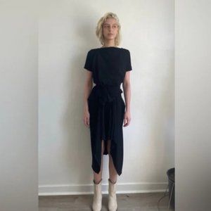 Balenciaga Black High Low Dress